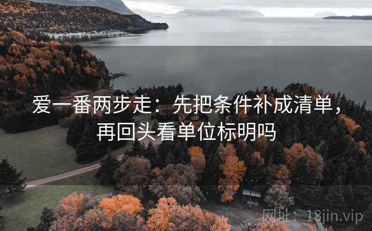 爱一番两步走：先把条件补成清单，再回头看单位标明吗  第2张